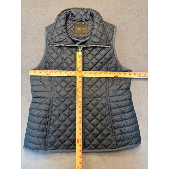 Marc New York Andrew Marc Women's Size LG Navy Blue Quilted Vest - Picture 5 of 10